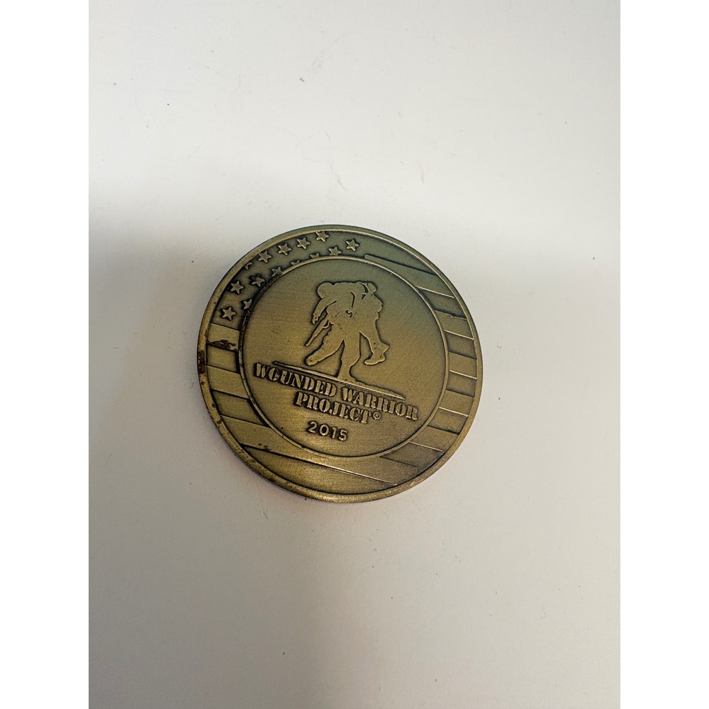 Wounded Warrior Project 2015 Challenge Coin Military Veteran Honor Courage Brass